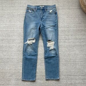 Madewell Light Blue Distressed Perfect Vintage Jeans